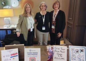 ASCLS Political Action Committee table at the 2024 Labvocate Symposium.